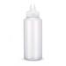 Vollrath 2212-13 12 oz Twin Tip Squeeze Bottle - Clear with Clear Cap