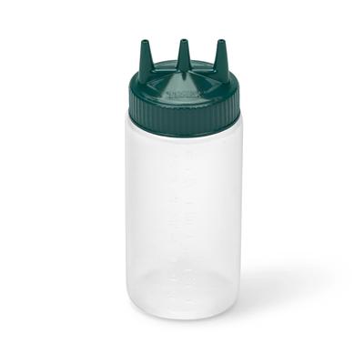 Vollrath 3316-13191 16 oz Squeeze Bottle - Wide Mouth, Green Cap, Clear