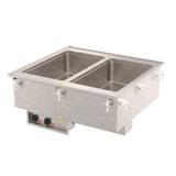Vollrath 3640080 Drop-In Hot Food Well w/ (2) Full Size Pan Capacity, 208v/1ph, Stainless Steel