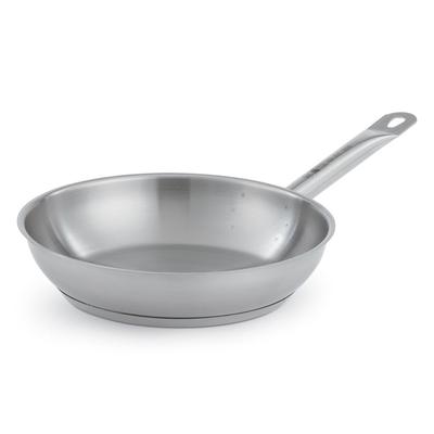 Vollrath 3812 12 1/2" Optio Stainless Steel Frying Pan w/ Hollow Metal Handle - Induction Ready