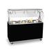 Vollrath 3870146 46" Mobile Food Bar w/ Enclosed Base & Stainless Top - Black, 120v, Solid Base, Lighting