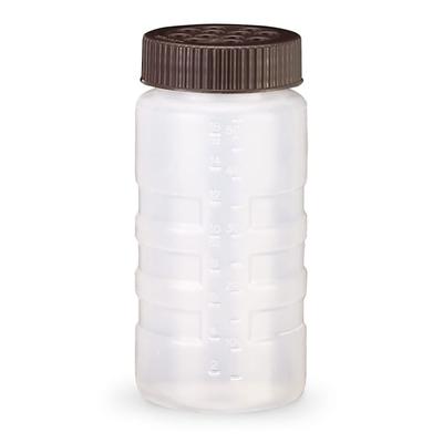 Vollrath 4961-1301 16 oz Dredge - Ex-Large Holes, Brown Lid, Clear, Clear Bottle