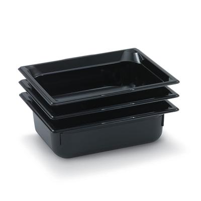 Vollrath 8022420 2 1/2"D Half Size Food Pan, Black