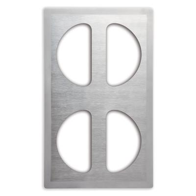 Vollrath 8241316 Miramar Template - (4) 1/2 Oval Pans, 12x20" Satin-Finish Stainless