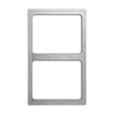 Vollrath 8243016 Miramar Single-Size Template - 2 Small Food Pans, Satin-Edge Stainless Steel