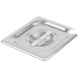 Vollrath 94600 Sixth-Size Steam Pan Slotted Cover, Stainless, Stainless Steel, Sixth Size, Silver