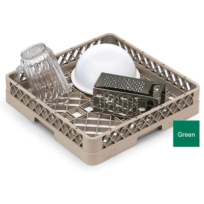 Vollrath TR1-19 Full-Size Dishwasher Rack - Open Bottom and Sidewall, Green