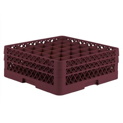 Vollrath TR7CC Rack-Master Glass Rack w/ (36) Compartments - (2) Extenders, Burgundy, Red