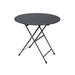 emu 346 Arc En Ciel 32" Round Folding Table w/ Antique Iron Steel Top, 29 1/2"H