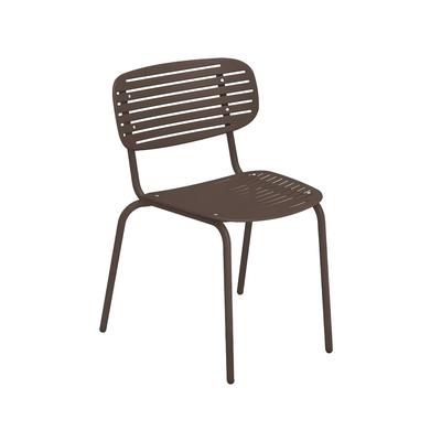 emu 639 Mom Indoor/Outdoor Stackable Side Chair - Steel, Bronze, E-Coated Powder Coating