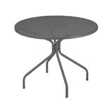 emu 804 42" Round Cambi Indoor/Outdoor Table w/ Umbrella Hole - Steel, Antique Iron, Powder Coated Steel