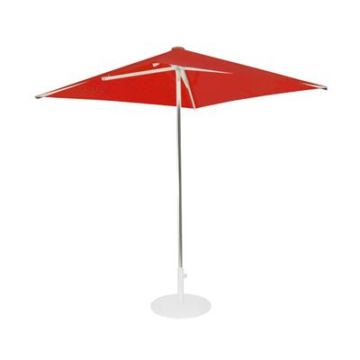 emu 980 6 1/2 ft Square Top Shade Umbrella - Circus Red Fabric, Aluminum Pole