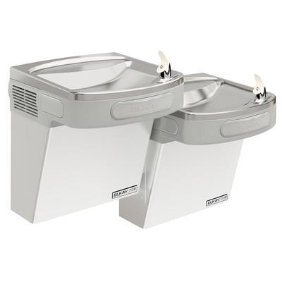 Elkay EZSTLG8SC Wall Mount Bi Level Indoor Drinking Fountain - Non Filtered, Refrigerated, Stainless, Silver