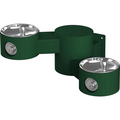 Elkay LK4406EVG Outdoor Bi Level Drinking Fountain - Non Refrigerated, Evergreen