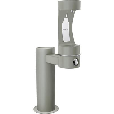 Elkay LK4410BFGRY Outdoor HydroBoost Bottle Filling Station - 14"W x 31"D x 57"H, Non Refrigerated, Gray