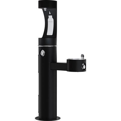 Elkay LK4420BF1UFRKBLK Outdoor Bottle Filling Station & Drinking Fountain - Non Refrigerated, Black