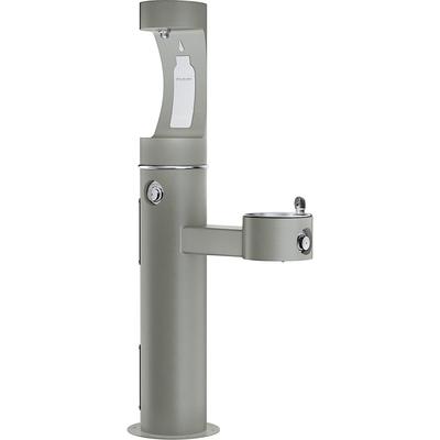 Elkay LK4420BF1UGRY Outdoor Bottle Filling Station & Drinking Fountain - Non Refrigerated, Gray