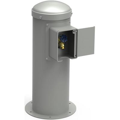 Elkay LK4461YHLHBGRY Outdoor Yard Hydrant w/ Locking Hose Bib - 10 1/2"W x 30"H, Steel, Gray
