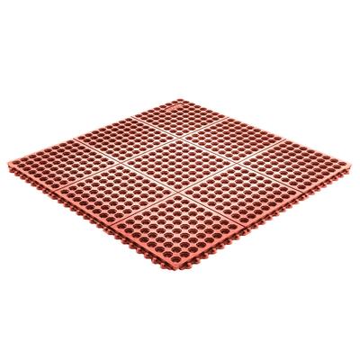 NoTrax T56S0033RD Ultra Mat Max Square Anti-Fatigue Floor Mat - 3' x 3', Rubber, Red