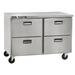 Centerline by Traulsen CLUC-48R-DW 48" W Undercounter Refrigerator w/ (2) Sections & (4) Drawers, 115v, 48" Width, Four Drawers, Silver