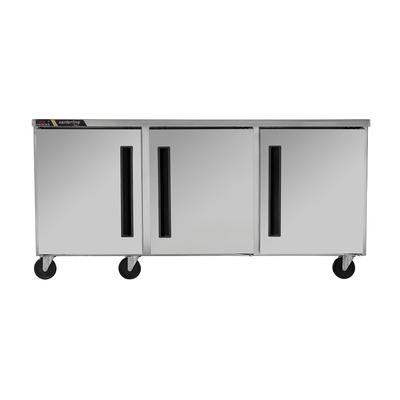 Centerline by Traulsen CLUC-72F-SD-LLL 72" W Undercounter Freezer w/ 3 Sections & 3 Doors, 115v, Silver
