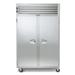 Traulsen RDT232DUT-FHS 48" 2 Section Commercial Refrigerator Freezer - Solid Doors, Top Compressor, 115v, Silver