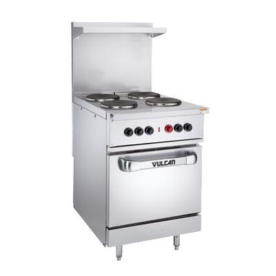 Vulcan EV24S-2HT-208 Expando 24" Commercial Electric Range w/ (2) Hot Tops, 208v/1ph, Stainless Steel