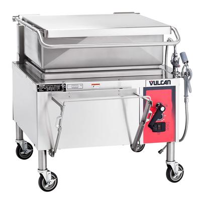 Vulcan VE30 208/3 30 gal. Tilt Skillet - Open Base, Includes Faucet, Strainer, 208v/3ph, Stainless Steel