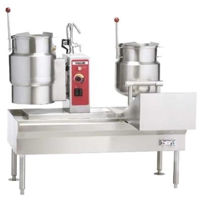 Vulcan VEKT64/612 240/3 (2) 12 gal Steam Kettles - Manual Tilt, 2/3 Jacket, 240v/3ph, Stainless Steel