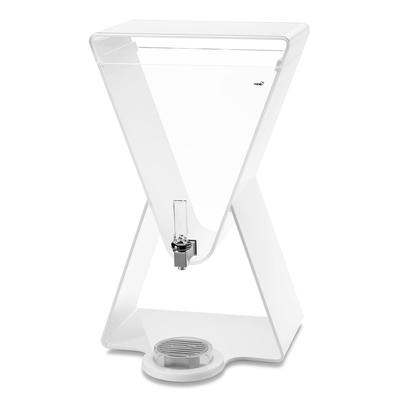 Rosseto LD184 3 gal Beverage Dispenser - Plastic Container, White Base, Acrylic, Prism White