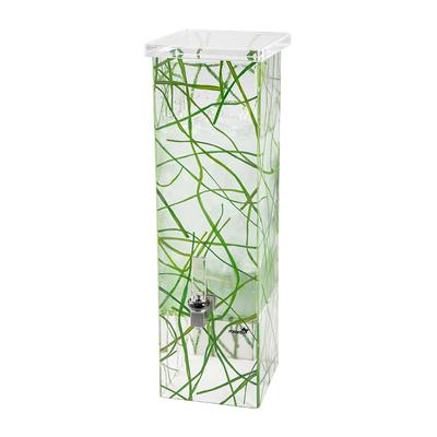 Rosseto LD208 2 gal Beverage Dispenser w/ Ice Basket - Plastic Container, Plastic Base, Clear