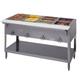 Duke 304 58 3/8" Hot Food Table w/ (4) Wells & Cutting Board, Natural Gas, Silver, Gas Type: NG