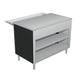 Duke 308-25PG AeroServ 32" Stationary Serving Counter w/ Shelves & Stainless Top, Middle & Bottom Shelves, Paint Grip Body, Silver