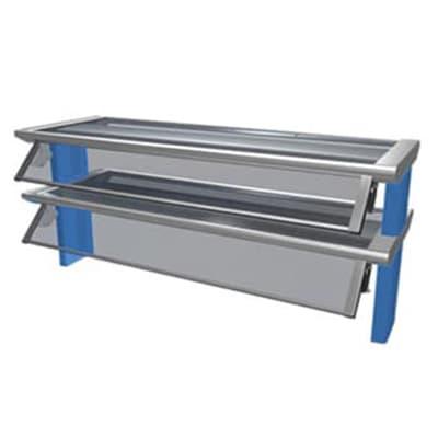 Duke TS580-46-1SN 45 5/8" Sneeze Guard, 1 Sided Self Service Style w/ Acrylic End Guards, Self-Service Style, 2 Tier