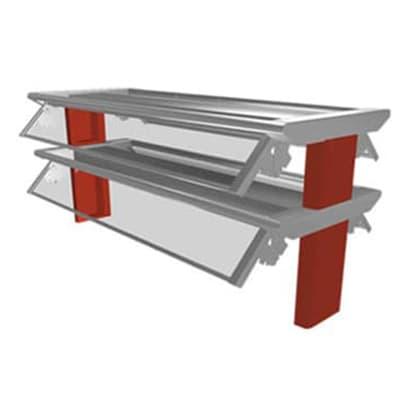 Duke TS580-88 87 5/8" Sneeze Guard, 2 Sided Self Service Style w/ Acrylic End Guards, Self-Service Style