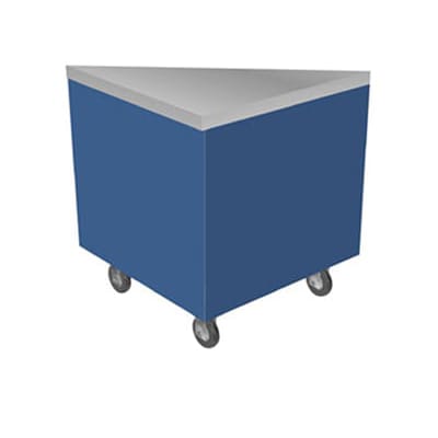 Duke TTU-90PG 32" Mobile Serving Counter w/ Enclosed Base & Stainless Top, Semi Gloss Black, 90-Degree Corner
