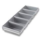 Chicago Metallic 45655 Bread Pan Set, Holds (5) 9" x 4 1/2" Pans, AMERICOAT Glazed 26 ga Aluminized Steel, Silver