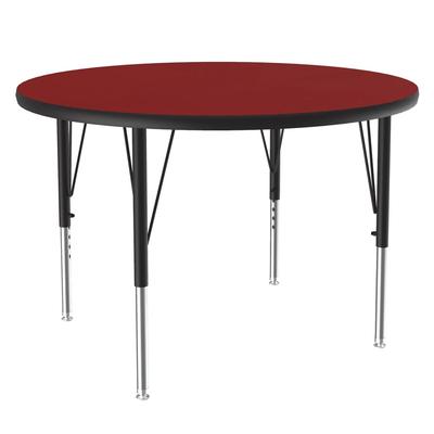 Correll A36-RND-35-09-09 36" Round Table w/ 1 1/4" High Pressure Top, Red