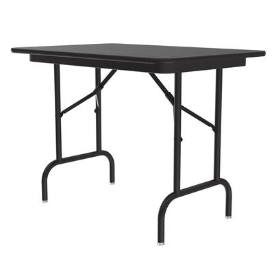 Correll CF2448MK 07 48" Rectangular Folding Table w/ Black Granite Melamine Top, 26 1/2"H
