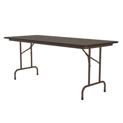 Correll CF3072PX-01 72" Rectangular Folding Table w/ Walnut Top, 29"H