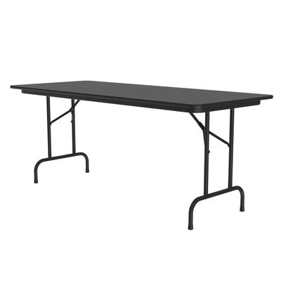 Correll CF3096PX07 96" Rectangular Folding Table w/ Black Granite Top, 29"H
