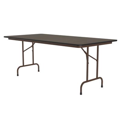 Correll CF3696M 01 96" Rectangular Folding Table w/ Walnut Melamine Top, 29"H