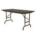 Correll CFA2448M 01 48" Rectangular Folding Table w/ Walnut Melamine Top, 32"H