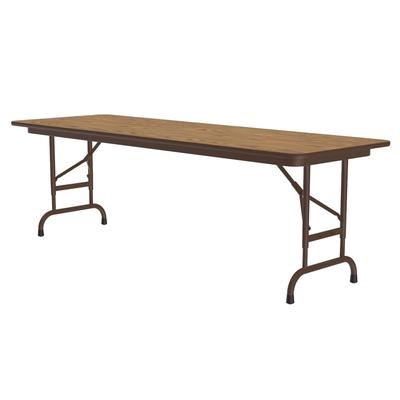 Correll CFA2472PX 06 72" Rectangular Folding Table w/ Medium Oak Top, 32"H, Brown