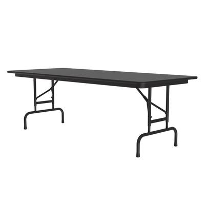 Correll CFA3072PX07 72" Rectangular Folding Table w/ Black Granite Top, 32"H