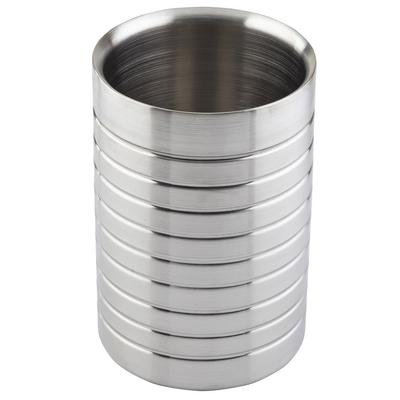 Tablecraft 10701 7 1/4 Double Walled Wine Cooler - Brushed Stainless Steel