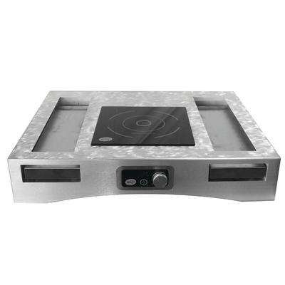 Tablecraft CWACTION1RSA Induction Countertop Station Kit w/ Drop-in Electric Induction Cooktop, 120v, Random Swirl, 31 3/8" x 25 1/4" x 5 3/4", Stainless Steel