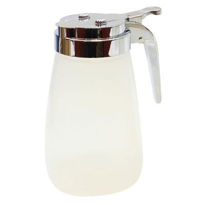 Tablecraft PP10 10 oz Cylindrical Dripcut Server - Polypropylene, Chrome Top, Semi-transparent