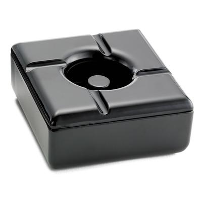 Tablecraft WPA5BK Windproof Melamine Ashtray, Square, 5", Black