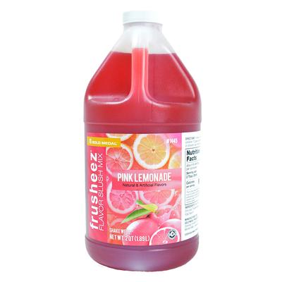 Gold Medal 1445 Pink Lemonade Frusheez Mix, Concentrate, (6) 1/2 gal Jugs